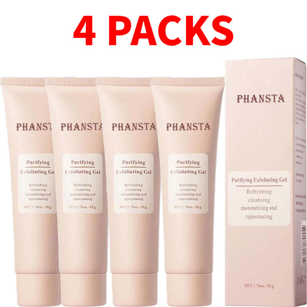 4-PACK PHANSTA Rengörande Exfolierande Gel Rengör, Återfuktar & Återupplivar - 50g