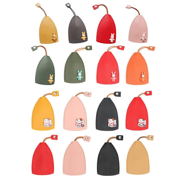 PU Läder Kreativ Utdragbar Söt Stor Kapacitet Bilnyckelfodral, Bilnyckel Ny W I7P2 Red rabbit2 One-size