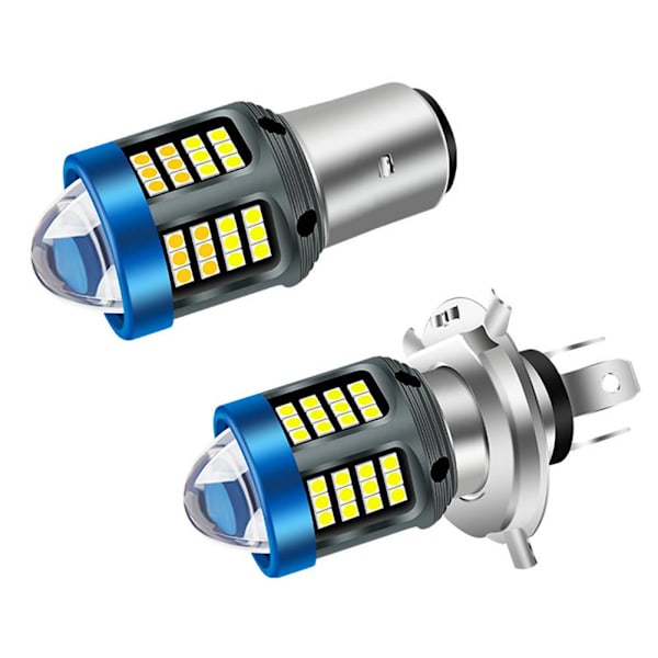 LED Motorcykelstrålkastare H4 BA20D P15D Vit/Gul Ultra Hög Ljusstyrka ◆ C4Y5 White P15D One size