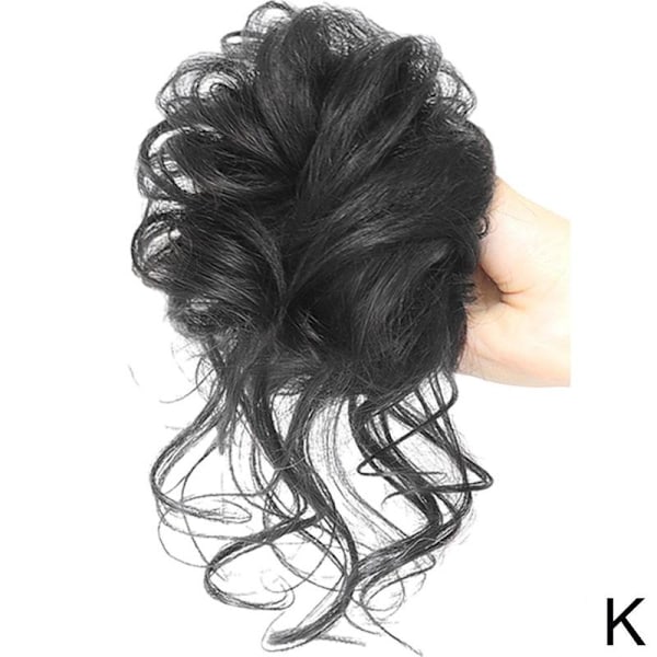 Hårförlängning för kvinnor, chignon, rufsigt hårknut, hästsvans, lockiga hårförlängningar. Hår B0A6 2 One-size