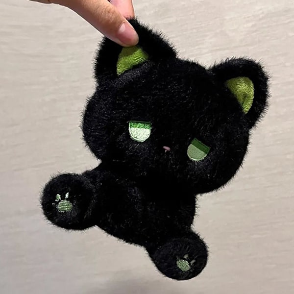 Fashion Emo Kitten Plysch Björn Docka Leksak Tecknad Fluffigt Djur Gosig Samlarobjekt Stoppad T2v1 Golden eyes 1pcs