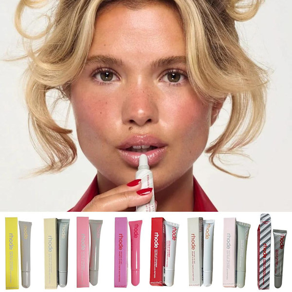 Rhode Peptide Läpptoning Behandling Återfuktande Läppglans Balsam 8-Färger strawberry  10ML