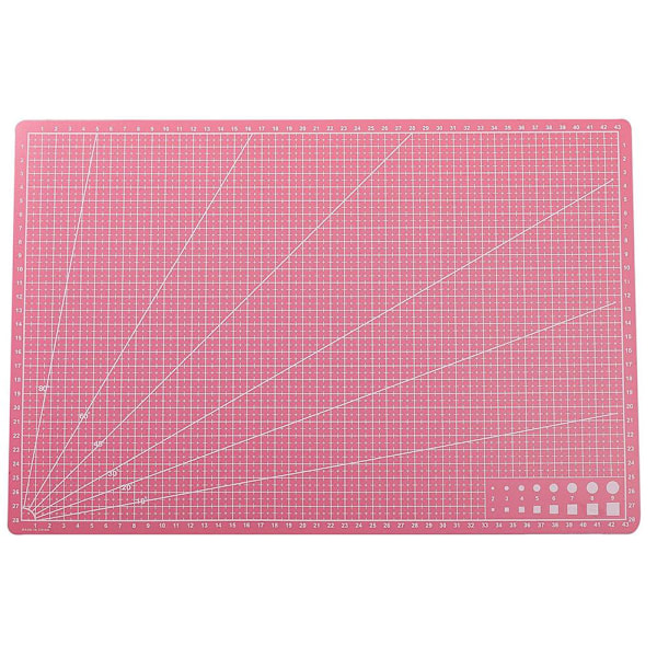 RJSQAQE Självläkande Skärmatta, A3/A4/A5 Roterande Skärmatta Dubbelsidig 5-Lagers Hantverksskärbräda för Tyg Quilting Patchwork Konst Hobby A3 Pink 1pc
