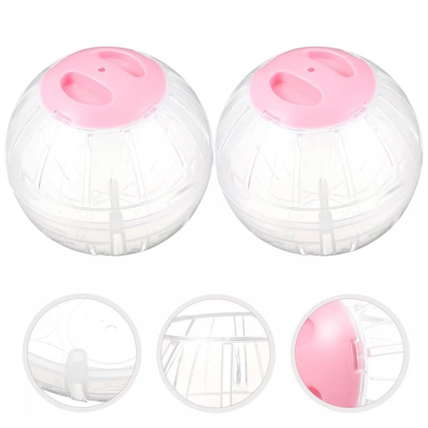 10cm Färgglatt Hölje Löpboll Litet Husdjur Hamster Leksak Träning Fitness Hjul Hamster Löpning M9d0 pink 1pcs