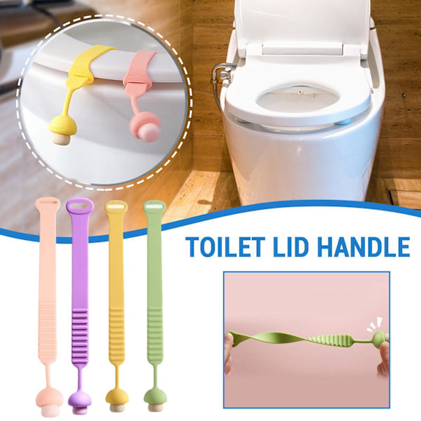 Toalettlocklyftare Sätehandtag Hållare Toalettlocklyftverktyg Flappe Pink 24cm