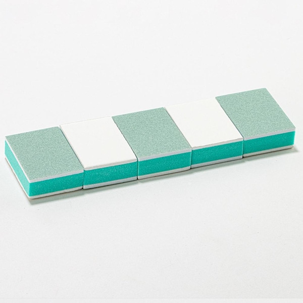 5/20 st Mini Nagelbufferblock Nagelkonst Sandpapper Polering UV Gel Glänsande Buffer Filar DIY Filset Green and WhiteA 1pcs 10pcs