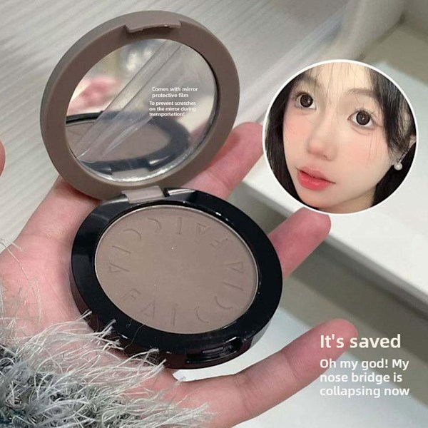 Ansiktskonturpalett Brun Nässkugga Monokrom 3D Makeup