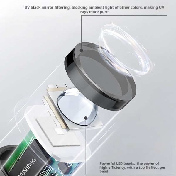 Uppladdningsbar Digital Display Nagel Lampa Led Skärm Uv Nagelmaskin Lampa Ljus Z9n2 Black 1pcs
