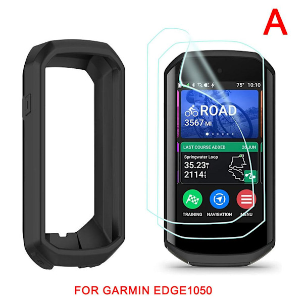 Silikonskydd & Skyddsfilm För Garmin Edge1050 Anti Fall. G2B9 balck 1set