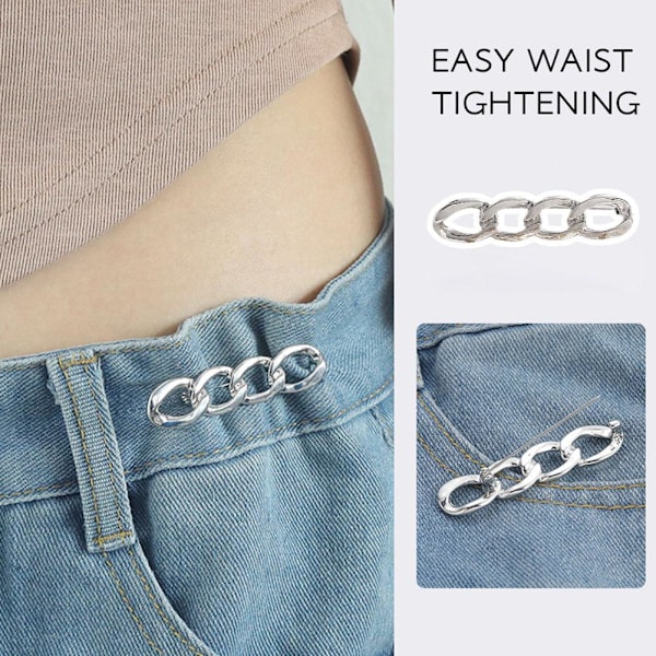 Knapp Midjeband Förlängt Midjeklämma Brosch Halsringningstillbehör✨b O6K9 E5Z4 sliver one-size