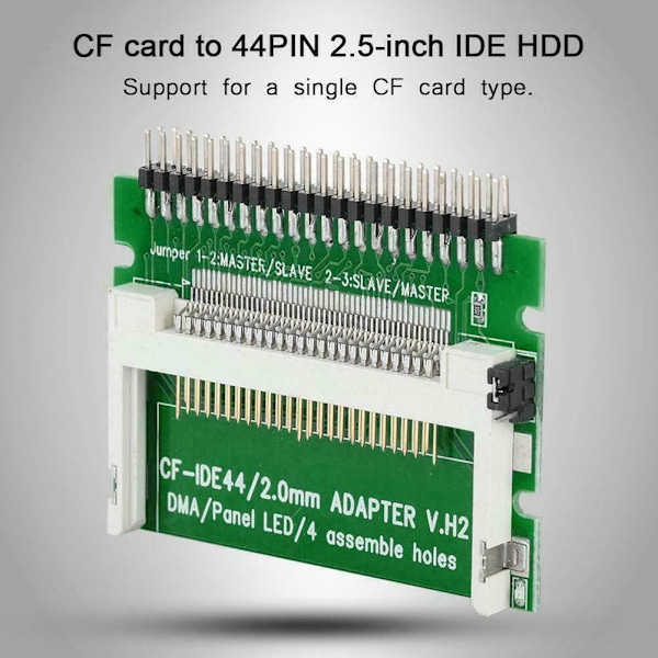 CF Compact Flash-kort till 2.5\" 44-Pin IDE Laptop PC π✨ д} с Adapter F9U3 W1V8