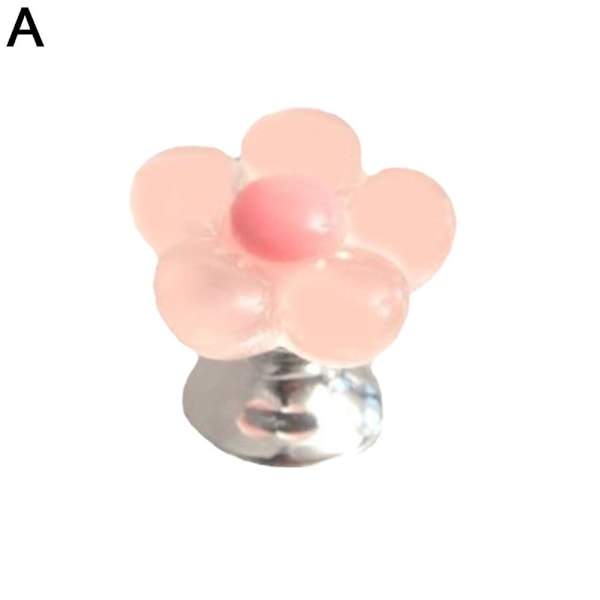 Blomformad Toalett Tryckknapp Toalettspolknapp Ny Härlig Hjälpreda E5N2 pink 1PC