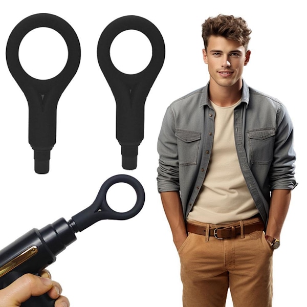 FasciaGun Fun Modifierad Adapter Mjuk Silikon Herrleksak Fascia-Gun Massagehuvud BlackB 37mm