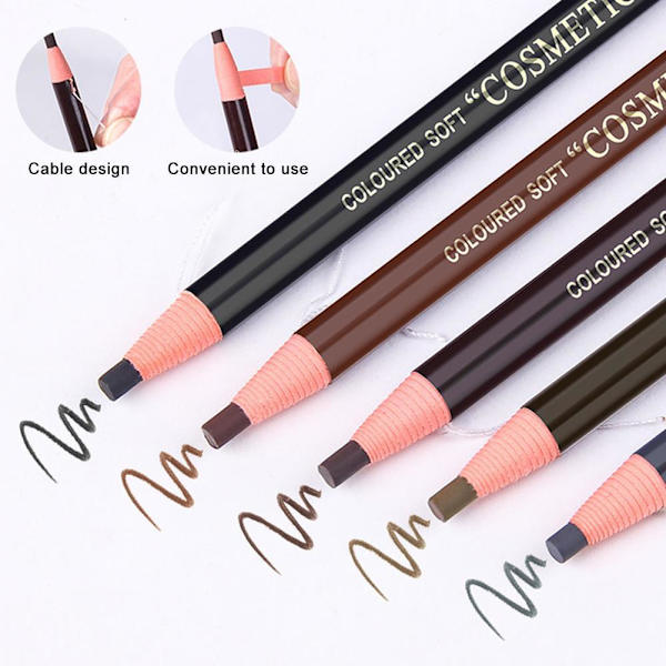 Vattentät Ögonbrynspenna Brow Liner Definer Svart Blond Mörkbrun Ny soot 15g
