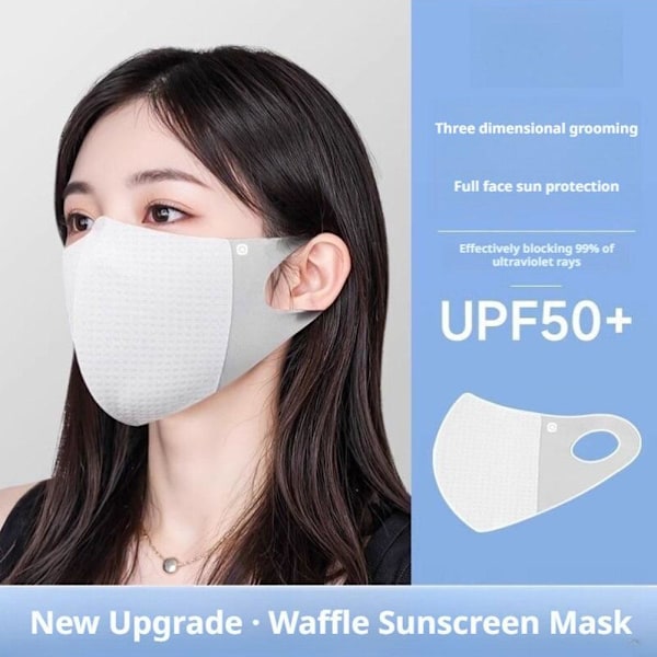 Andningsbar Ice Silk Mask Spårlös Anti Pollen Solskyddsmask Anti-UV~ Green One size