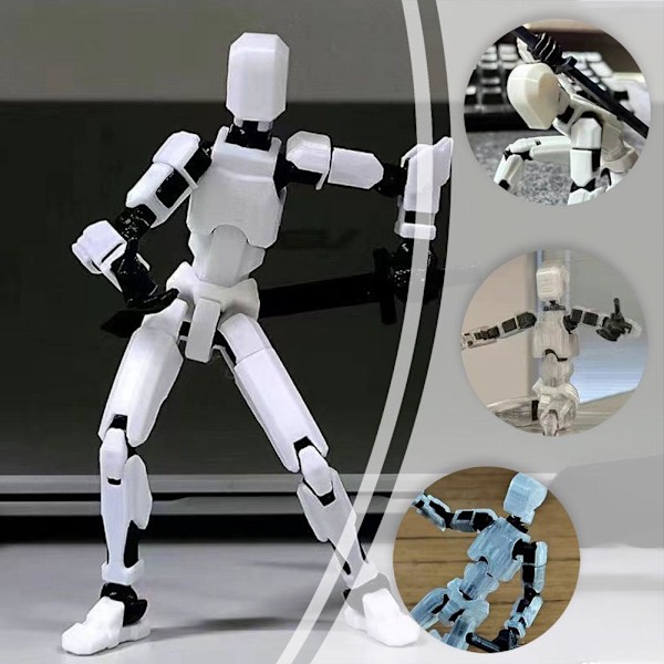 3D-utskrift DIY Pussel Dekompression Lyckliga 13 Full Leksak Mobil Soldat Block Docka Byggled G5e9 white one-size