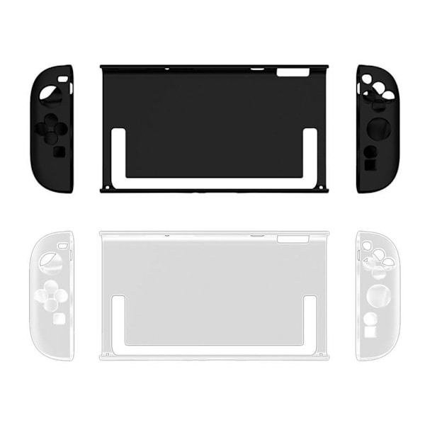 För Switch 2 Spelkonsol Skyddsfodral Allomfattande Anti Fall+ I2P4 black 1pcs