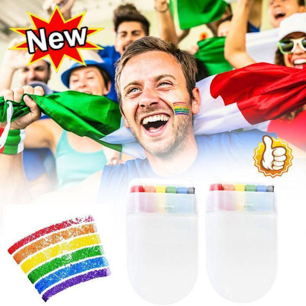 Pride Sminkstift Festival Party Intensiv Ansiktsfärg Rolig Flagga kropp Y7J4 X3K8 1pc onesize