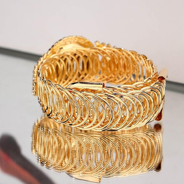Dam Quartz Klockor Trendig Och Fashionabel Vardagsklocka För Kvinnor Och Flickor Elegant Glittrande Design Quartz Klocka Golden One size