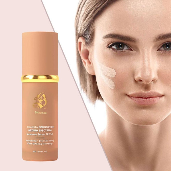 30g Biomimic Foundation 4 i 1 - Medium Spectrum Foundation Flytande Gåva.
