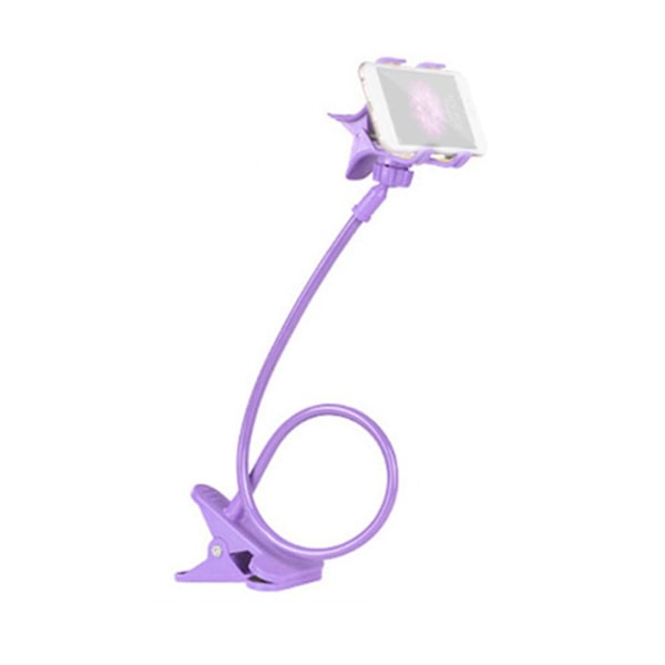 Universell Lazy Mobiltelefon Svanhals Stativhållare Flexibel Säng Skrivbord Bordsklämma√ purple one-size