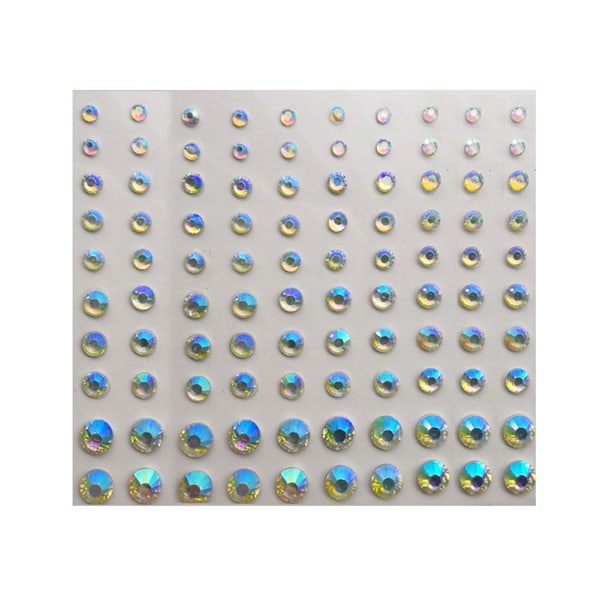 Ögonbrynsmakeup Ansikte Multi-storlek Pärla Ögonbryn Ansikte Borr Strass Dekoration J1Q9 white ab 1pcs