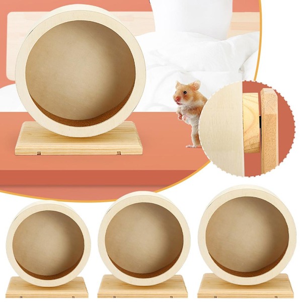 Hamster Trähjul Tyst Hjul Litet Djur Träningshjul Tillbehör D2U8 25cm 1pcs