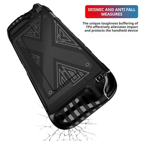 För Switch 2 Spelkonsol Skyddsfodral Allomfattande Anti Fall+ I2P4 black 1pcs