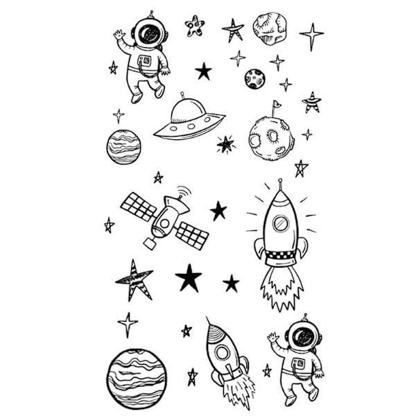 Liten Fräsch Vattentät Tatuering Patch Semi Permanent Och Vattentät Hållbar K1V4 style 6 1pcs