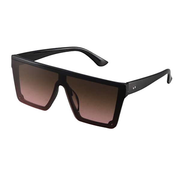 Dam Solglasögon Fyrkantiga Överdimensionerade Lyx Fla Lot B6 Brown+pink One-size