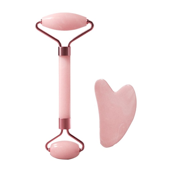 Roller för Ansikte Hals Öga Harts Ansiktsmassage Instrument Hälsovård Scrapi V4E7 Pink double head + board 60g