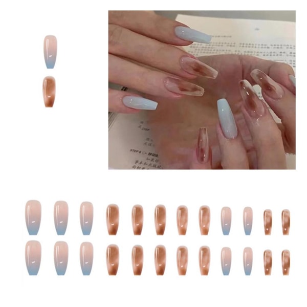 Fake Wearing Nail Enhancement Patches Extended Nail Jelly Gel. A269 one-size