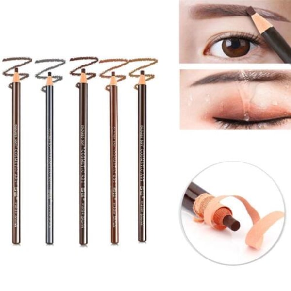 Micro Blading Tattoo Ögonbrynsfärg Penna Långvarig Ögonpenna Smink Bryn 3D 09#Deep coffee One-size