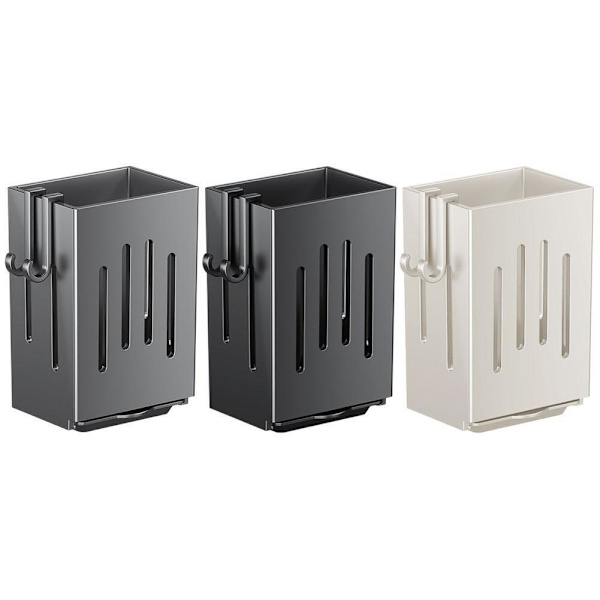 Vägghängd köksredskapshållare avloppsställ bricka hylla förvaring E9C5 P4S2 Grey One size