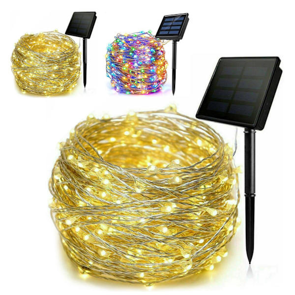 Utomhus Solcellsslinga 100200 LED Fairy Garland för Trädgårdsfester Hot E3B2 Multi-color 20m