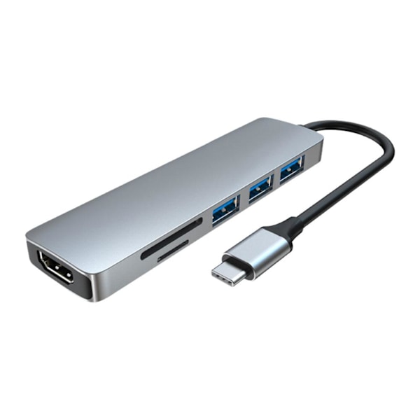 6 i 1 Multi-Port USB C Hub Docking Station 4K Stöds, A3D4 Y2L4 H9W1