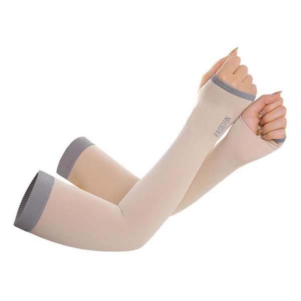 1 par UV-skydd Kylande Arm Sleeves Halkfria Is Silke Armskydd för. yellow 1size