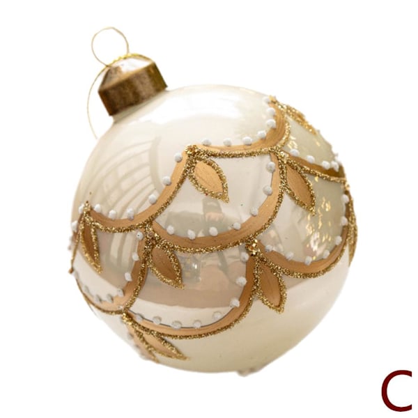 Julgranskulor i glas 8cm Julkulor Julgransprydnad Kulor Butiksfönster M3P1 A 1pcs