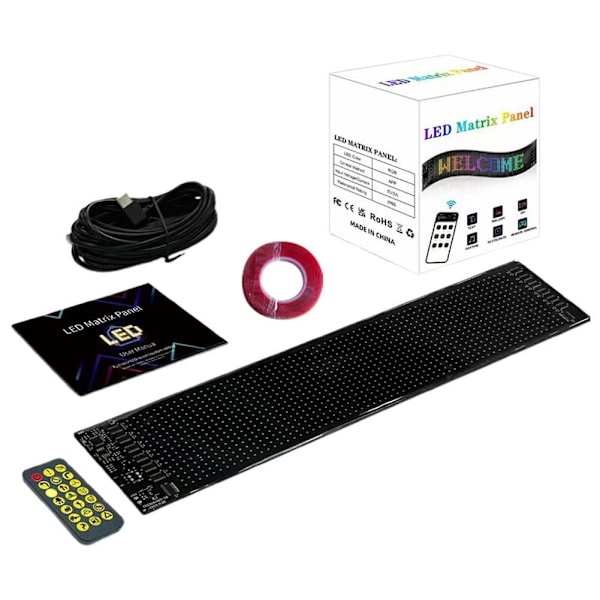 Led Bilmonterad Flexibel Fullfärgsskylt Intelligent Kan Styra Diy T7e0 B 1set