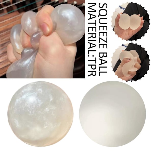 Maltossirap Dekompressionsboll TPR Maltosboll Avslappningsboll Dekompression frosted clear onesize