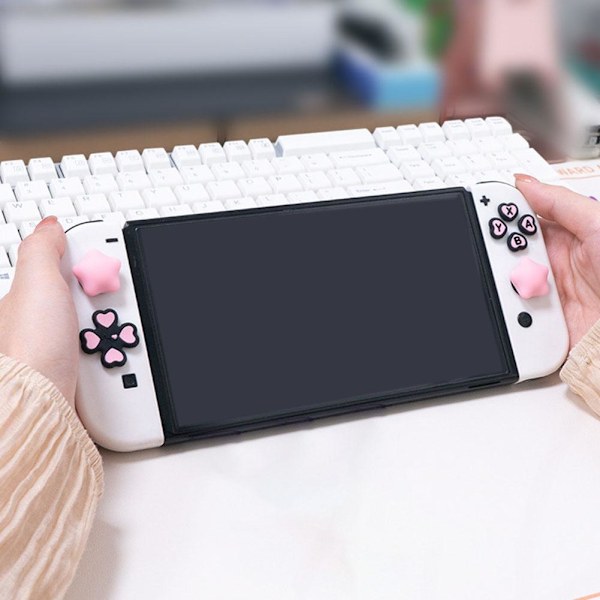 1 set med stjärn- och hjärtknapp-dekaler för Switch 2 D9U7 Colorful 1set