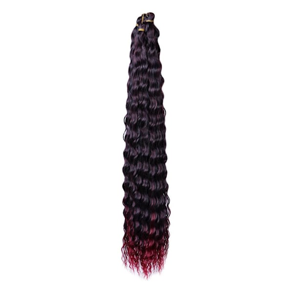 30 tum lång Deep Twist syntetiskt hår Deep Curly Hair Extension. T1B BUG onesize