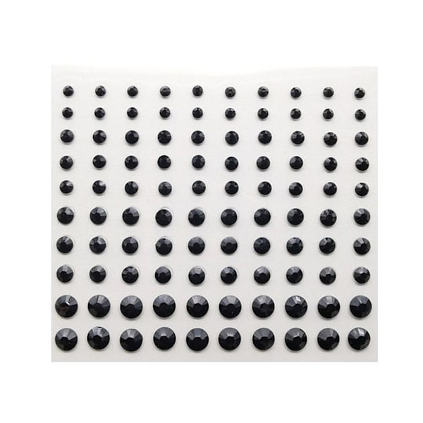 Ögonbrynsmakeup Ansikte Multi-storlek Pärla Ögonbryn Ansikte Borr Strass Dekoration J1Q9 white ab 1pcs