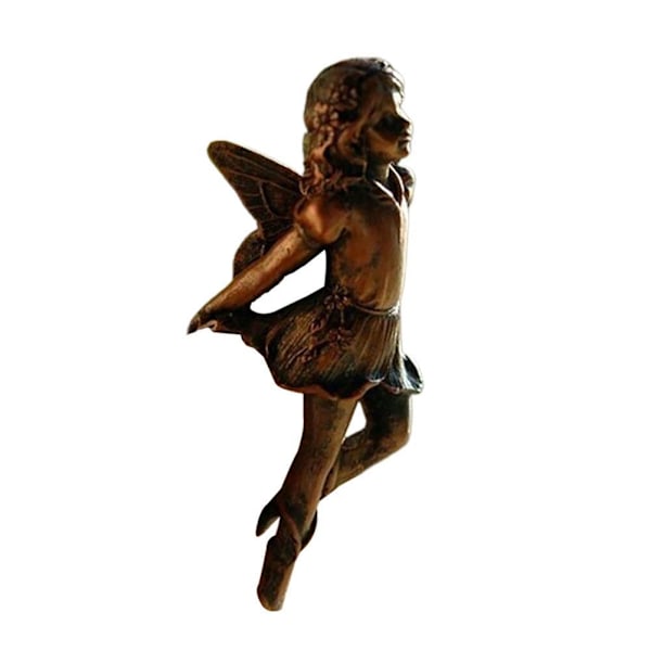 RJSQAQE Miniatyrälvor Figurin, Blomkruka och Vas Kramare, Blomsterälva Krukväxt Hänge, Hängande Kopp Resin Blomkrukor Hängande Älvprydnad BrassD D