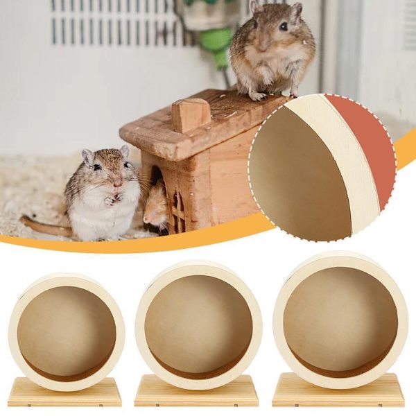 Hamster Trähjul Tyst Hjul Litet Djur Träningshjul Tillbehör D2U8 25cm 1pcs