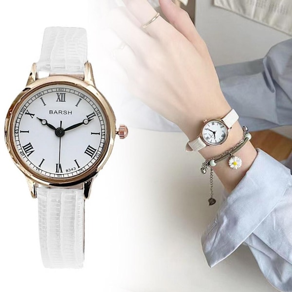 Ny Modeklocka Koreansk Version Retro Quartz Klocka Tunt Band Liten Fyrkantig Klocka Red One size
