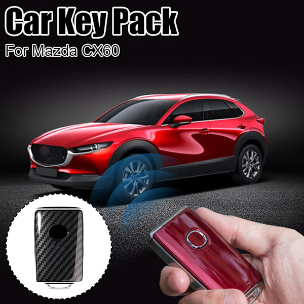 Bil Fjärrkontroll Nyckel Fob Skydd Fodral Hållare Nyckelring Skal CX60 För -Mazda 2022-23 ✨ D 1pcs