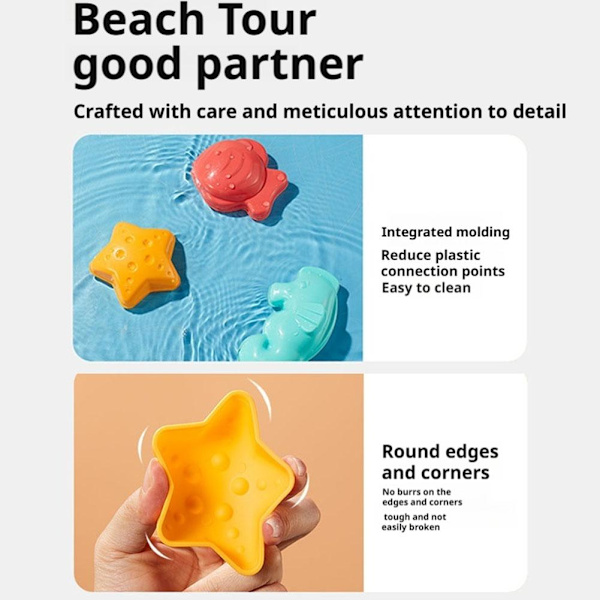 Sommarstrandleksaker Kit för barn Sandset Strandspel Leksak Hinkar Spadar Verktyg D8L4 23pcs 1set