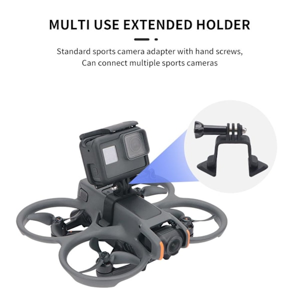 Kamerafäste för DJI Avata 2, Övre Expansionsfäste Adapter för DJI Avata 2, för Fast Kamera Drönarfäste Sport Snap Tillbehör,f