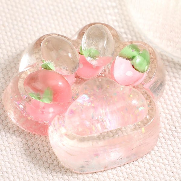 Kattfot Klämleksaker, Kattfot Kläm Silikonleksak, Taba Squish y Paw, Färgglada Paw Squish y Leksaker, Mjuka Klämmar Fidget Leksak För Stresslindring pineapple 1pcs